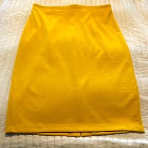 Gold/Mustard Yellow Pencil Skirt - Size 10 - Like New